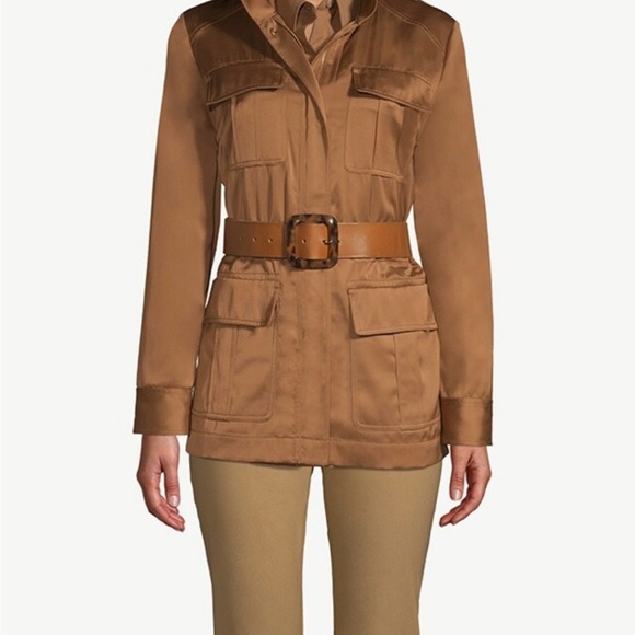 Chicos Silk Jacket With Belt - Picture 2 of 15